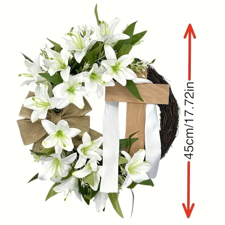 Easter Wreath with Cross