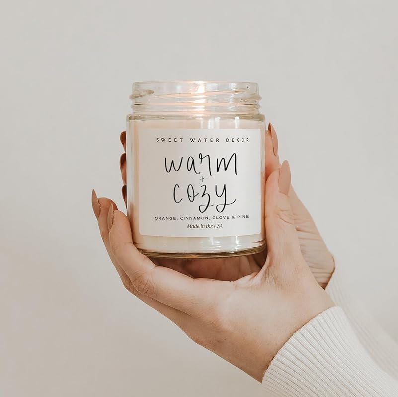 Sweet Water Decor Warm and Cozy Soy Candle - Pine Cinnamon & Fir Winter Scent