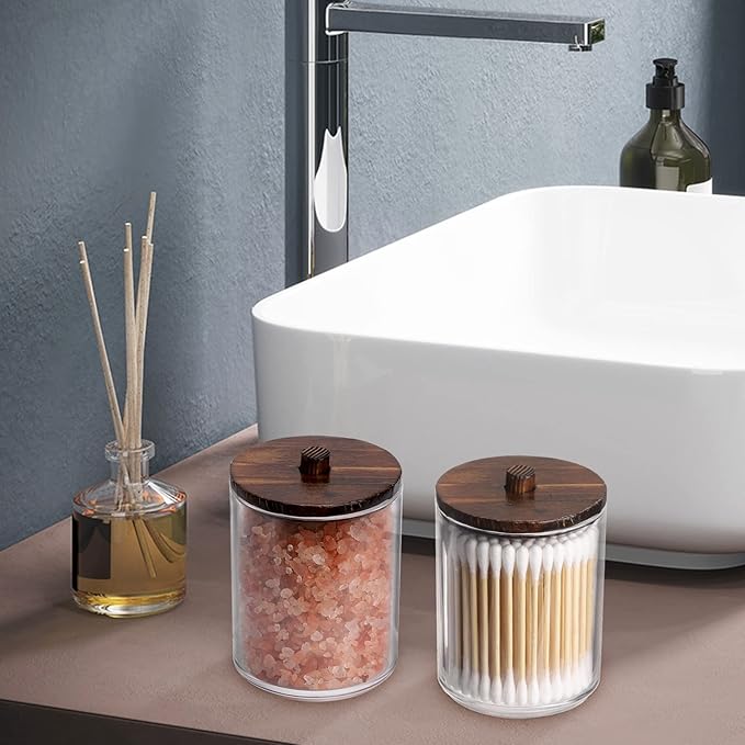 Tbestmax Qtips Holder Bathroom Container