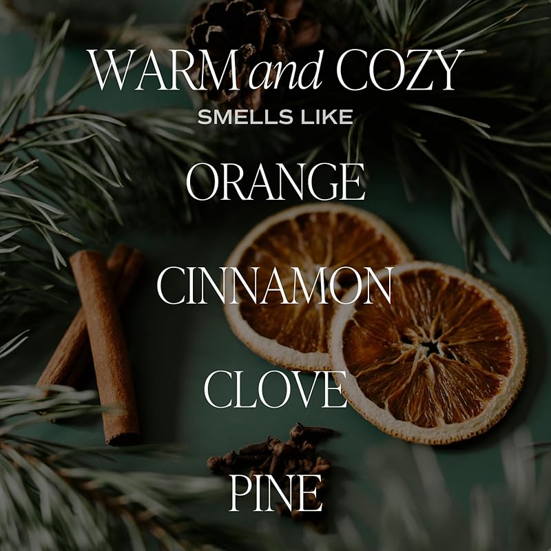 Sweet Water Decor Warm and Cozy Soy Candle - Pine Cinnamon & Fir Winter Scent