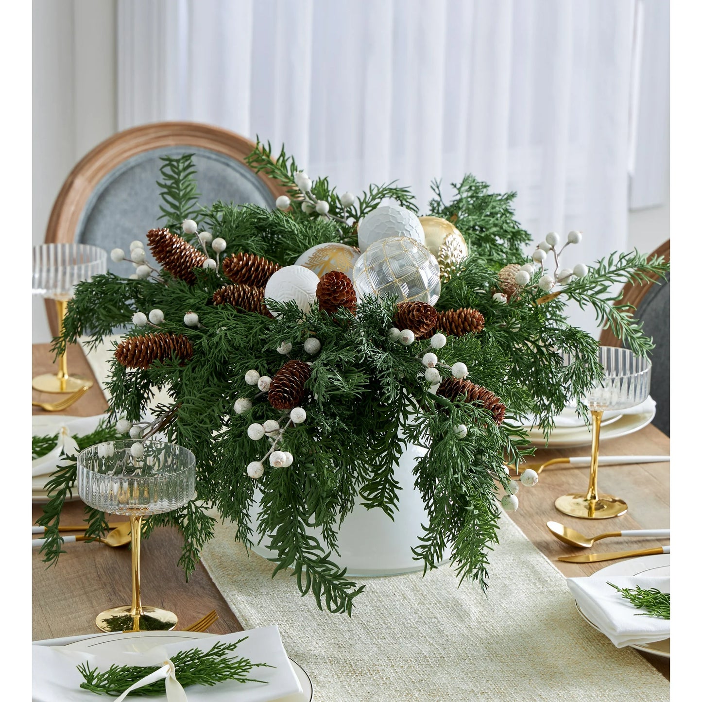 Soft Touch White Berry Greenery Christmas