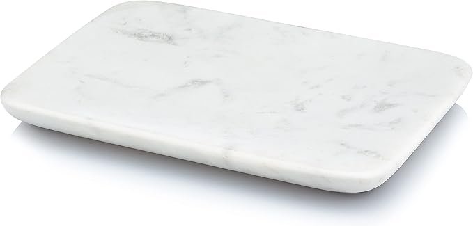 Beau Brummell Solid White Marble Decorative Jewelry & Accessory Tray