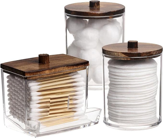 Tbestmax Qtips Holder Bathroom Container