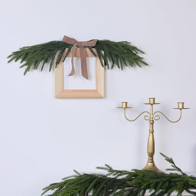 18" Christmas Norfolk Pine Branches, 16 pc Set