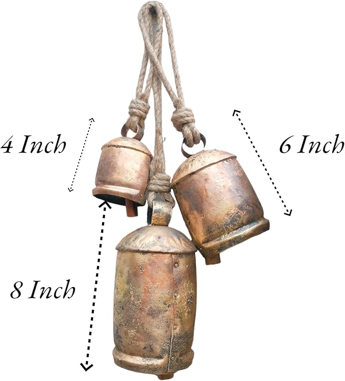Set of 3 Metal Christmas Bells