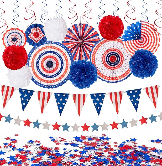 29PCS 4th/Fourth of July Patriotic Decorations Set