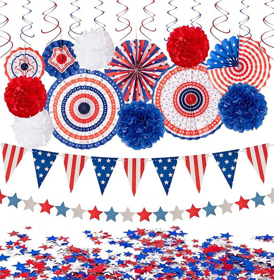29PCS 4th/Fourth of July Patriotic Decorations Set