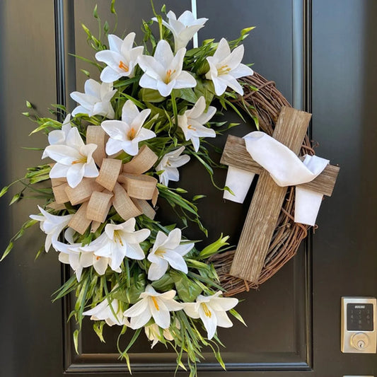 Easter Wreath with Cross