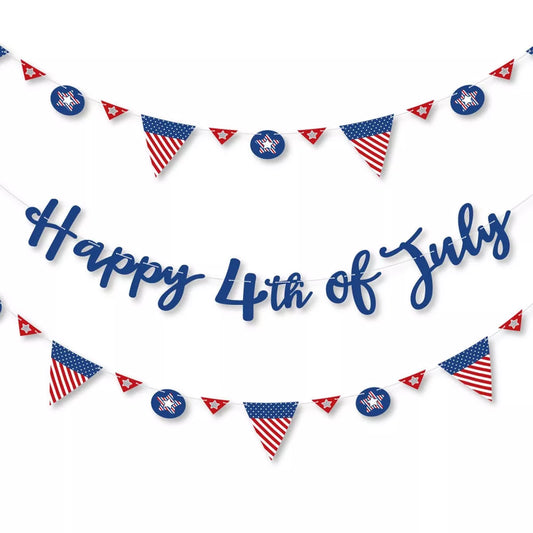 4th of July - Independence Day Letter Banner Decoration