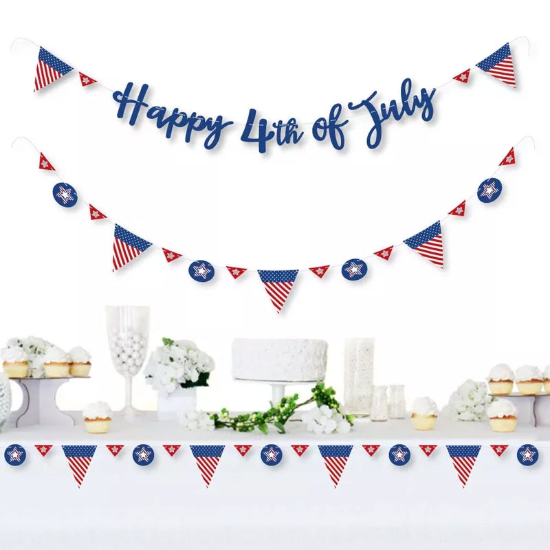 4th of July - Independence Day Letter Banner Decoration